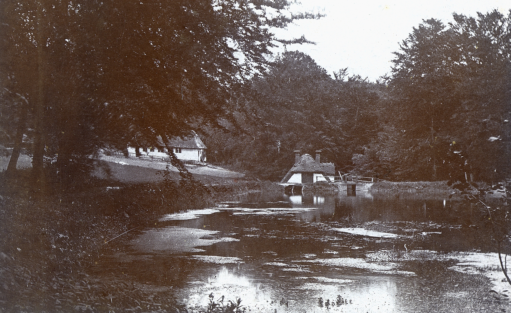 Pouls Mølle ved Skambækken i 1865.