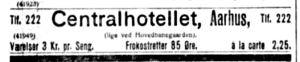 Centralhotellet annonce 1927.png