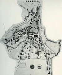 Bykort over Aarhus i 1859