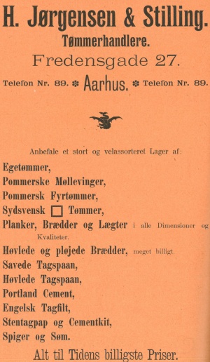 Jørgensen Stilling annonce aarhus vejviser 1896.jpg